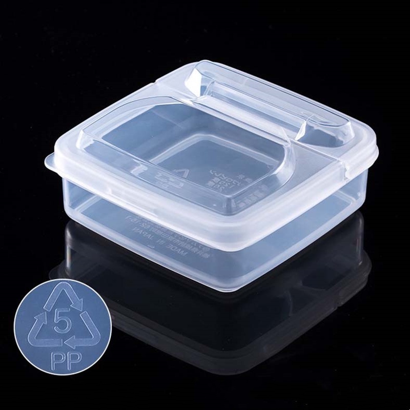 Set 2 Hộp Nhựa Trong Suốt Đựng Bảo Quản Thực Phẩm Tiết Kiệm Không Gian Tủ Lạnh Tiện Dụng