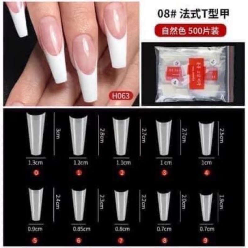 móng típ form thang - móng nối thang gói 500 pcs giá rẻ chuẩn form