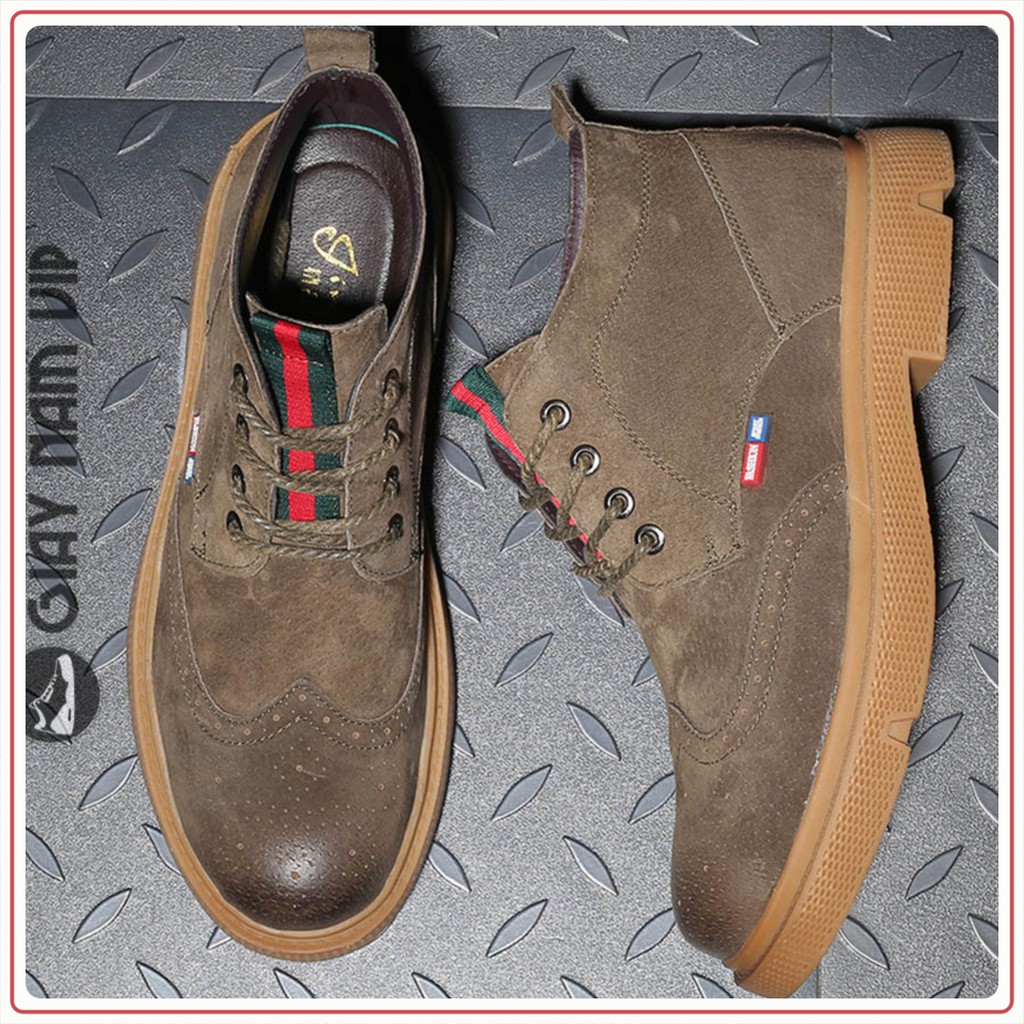 Giày Boot Nam Da Lộn - FREESHIP -  Giày Tây Nam Phong Cách Đường Phố GNK19 | BigBuy360 - bigbuy360.vn