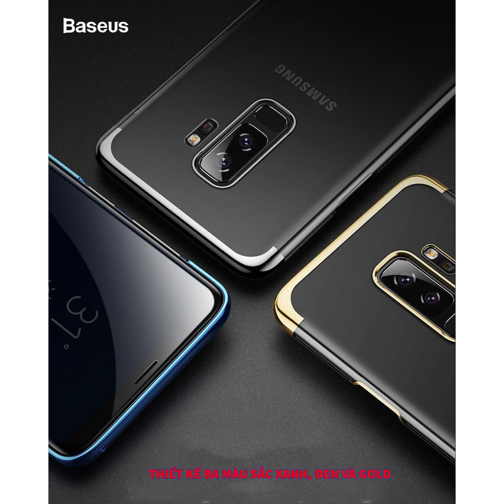 Ốp cứng trong suốt viền xi GLITTER Case Galaxy S8, S9 & S9 plus, S8 plus hãng Baseus