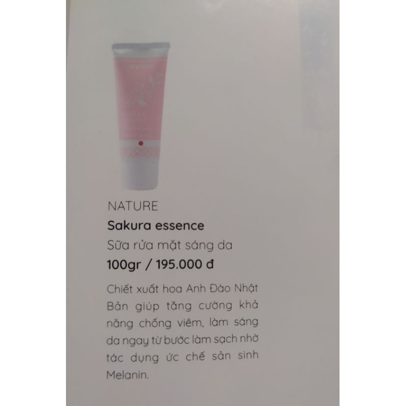 Sữa Rửa Mặt tẩy trang, trắng da Nature Sakura Essence Double Cleansing