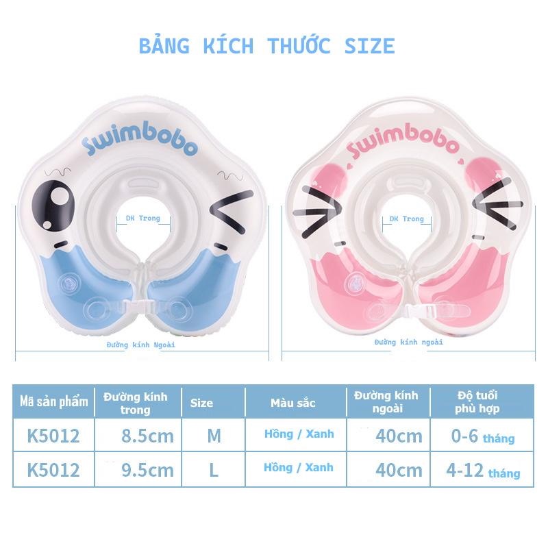 Phao cổ cho bé Swim Bobo | Thiết kế mềm mại, đàn hồi tạm cảm giác thoải mái cho bé khi bơi