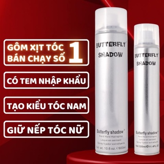 Gôm xịt tóc Butterfly Shadow 320ml Chính hãng, Gôm bạc giữ nếp tạo kiểu nam nữ