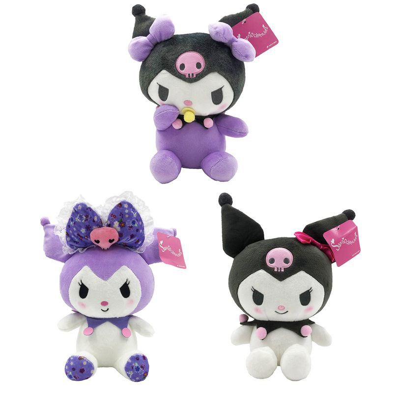 Kawaii Kuromi 8inch Plushee Doll Soft Stuffed Gif Toy Collectible Girls Kid