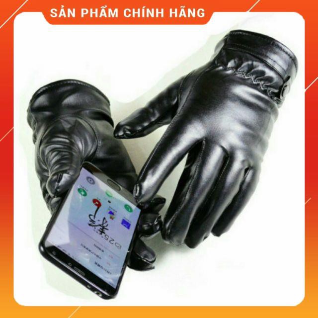 [HÀNG SIÊU TỐT] Găng tay da cảm ứng smartphone 10 ngón nam nữ