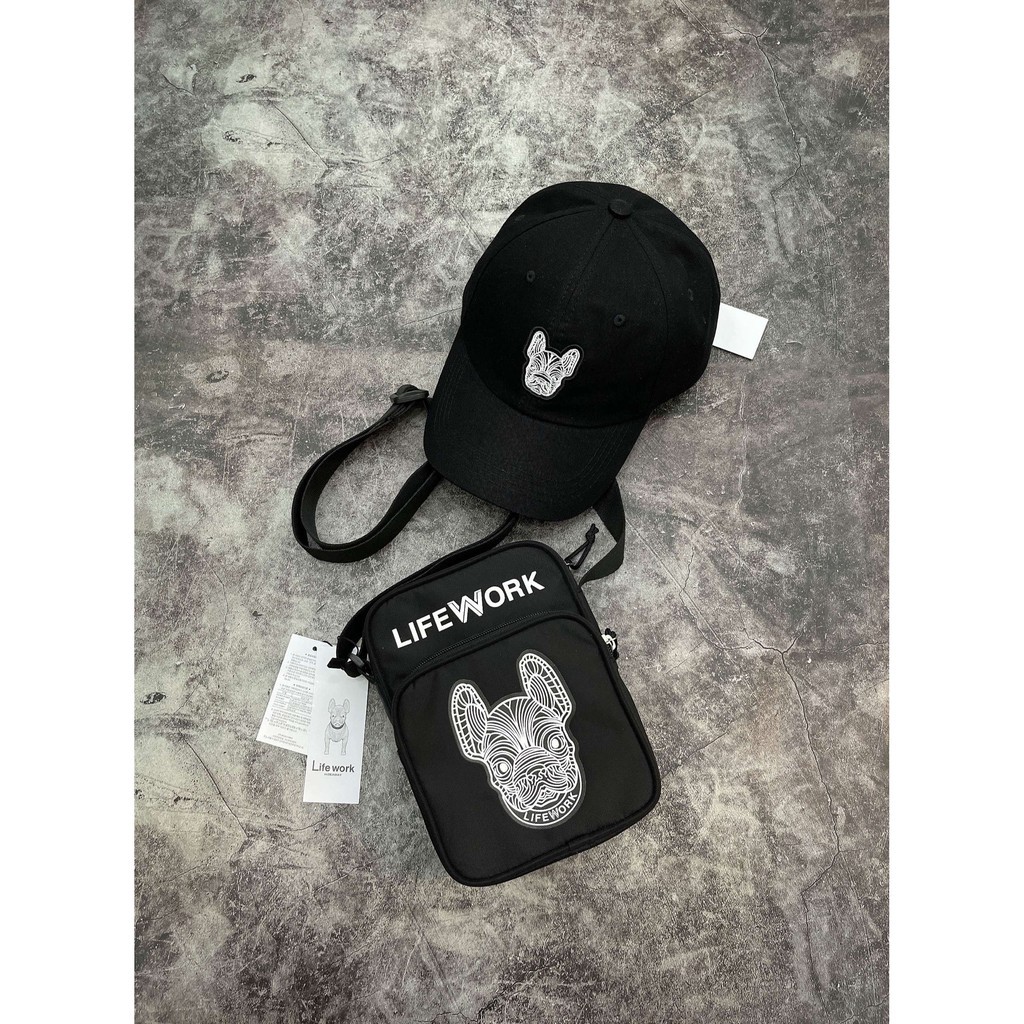 Túi Đeo Chéo LIFE.WORK Logo Mini Bag Black B361