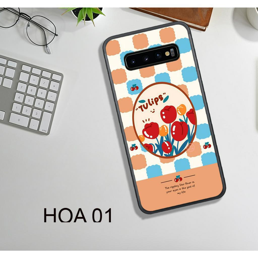 Ốp Lưng  Samsung S8 - S8 Plus - S10  - S10 Plus - S10 5G, In Hình HOA, Màu Sắc Bắt Mắt.