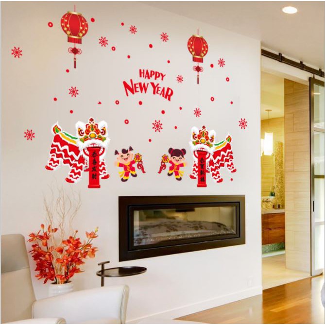 Decal 2 mặt trang trí tết 2021 | BigBuy360 - bigbuy360.vn