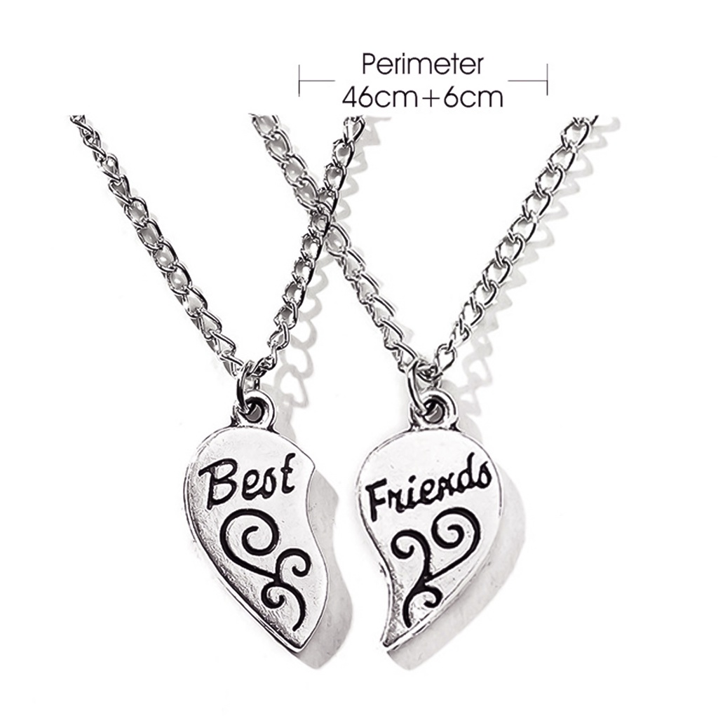 1 Cặp vòng cổ Mặt Khắc Chữ Best Friends Cho Nữ