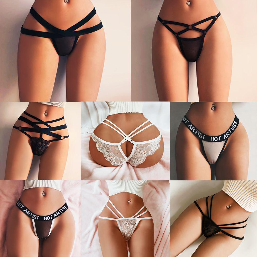 Quần Lót Lọt Khe Phối Ren Xuyên Thấu Quyến Rũ Cho Nữ