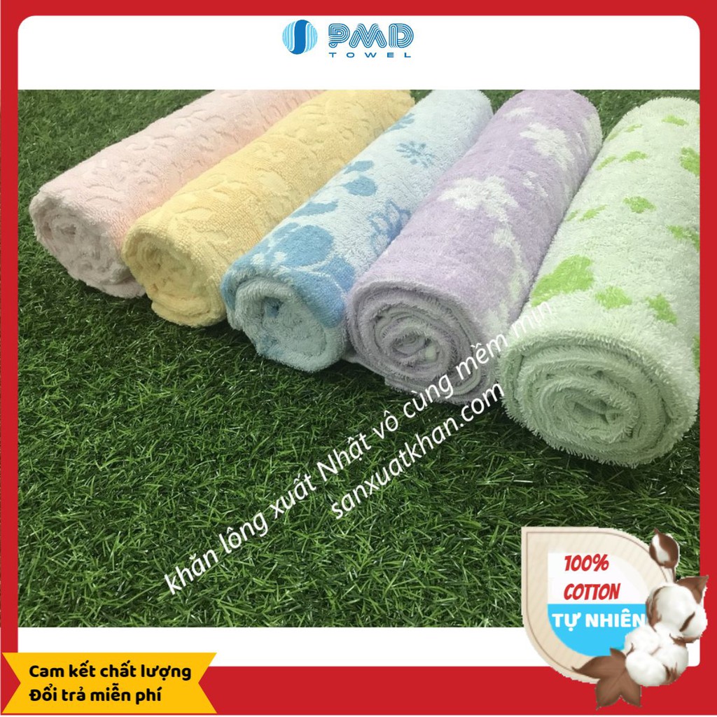 Bộ 5 khăn tắm mỏng giá rẻ cotton cao cấp xuất Nhật mềm thấm nước tốt nhanh khô không sổ lông phai màu thích hợp cho bé
