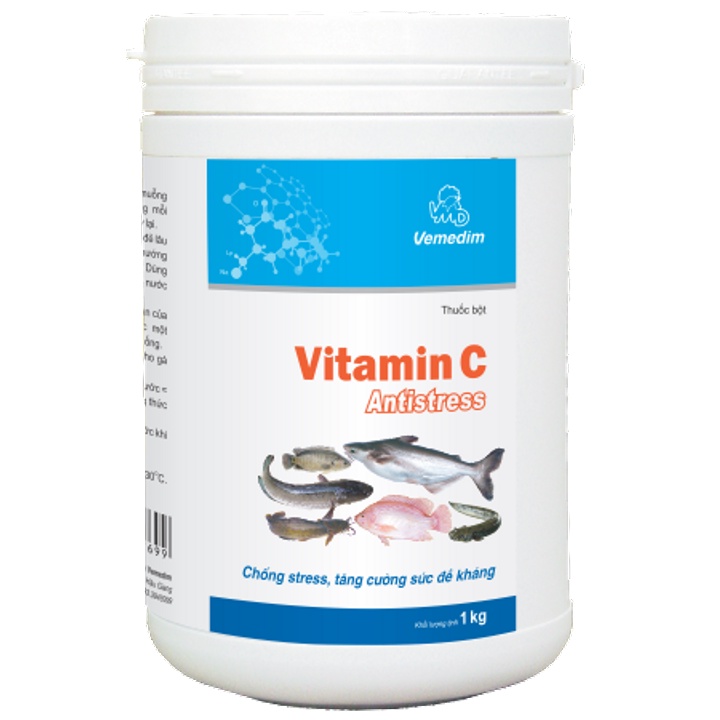 vitamin c, năng sức đề kháng cho tôm, 1kg/lon