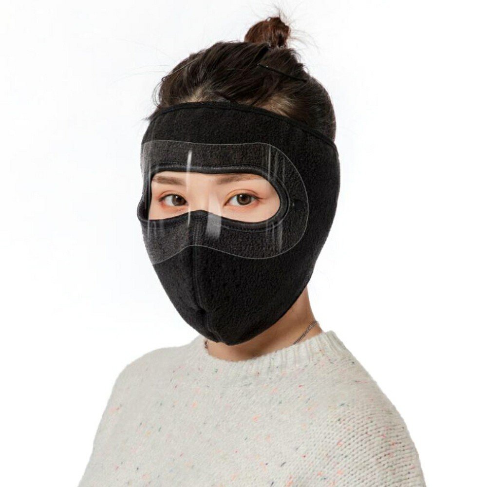 sp166 Khẩu trang ninja 2in1 lót nỉ chống mưa gió lạnh bảo vệ mắt
