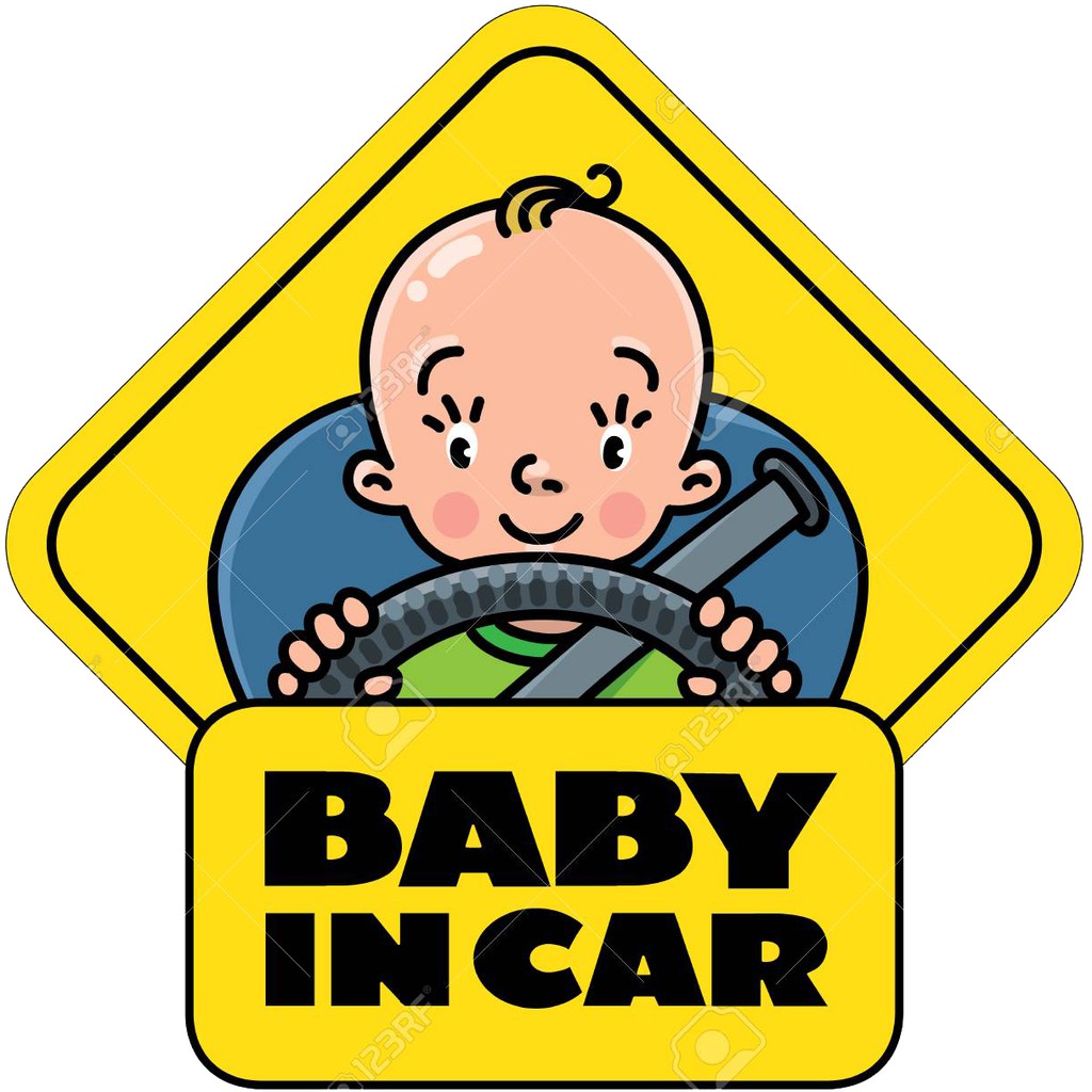 STICKER, DECAL HÌNH DÁN BABY IN CAR, BABY ON BOARD