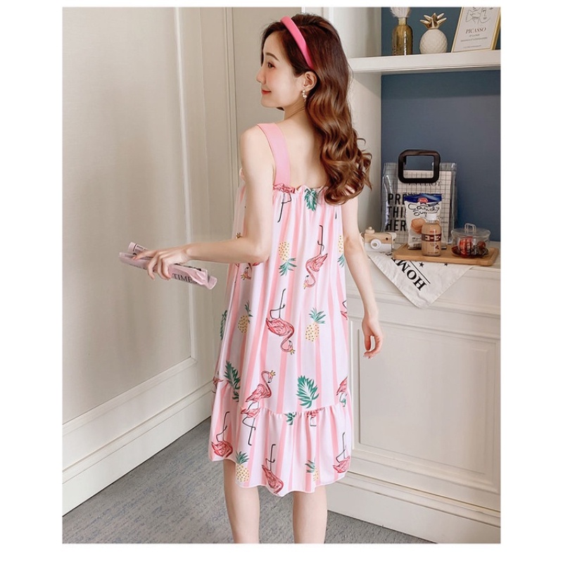 Đồ ngủ Hai Dây Dáng Rộng Họa Tiết Hoạt Hình Thời Trang Mùa Hè Cho Nữ