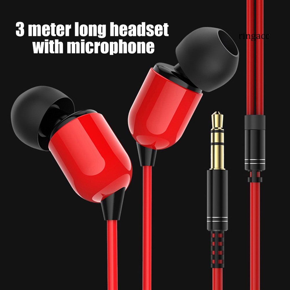 Tai Nghe Nhét Tai 3m 3.5mm Có Micro Tiện Dụng