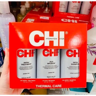 Set gội xả serum dưỡng tóc chi silk infusion