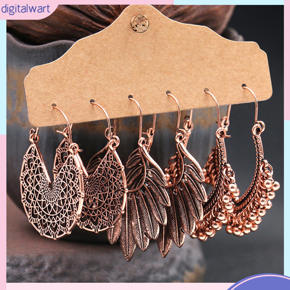 Bộ 3 đôi khuyên tai thời trang Boho cho nữ