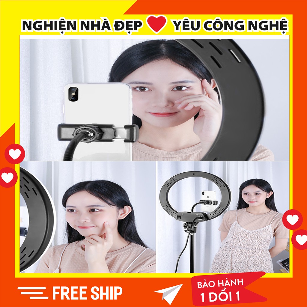 [BH 6 THÁNG] Đèn LiveStream 20cm .Hỗ trợ ánh sáng Chụp Ảnh, Make Up Trang Điểm. 3 Chế Độ Sáng | WebRaoVat - webraovat.net.vn