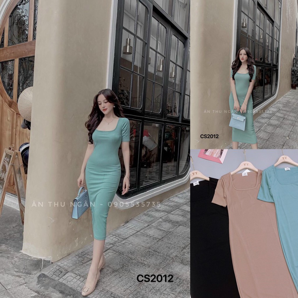 Váy body cổ vuông đủ 3 màu | BigBuy360 - bigbuy360.vn