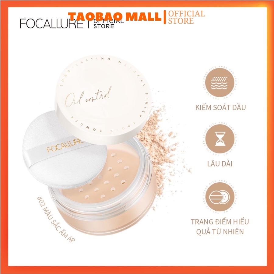 Phấn Phủ Dạng Bột Focallure Kiểm Soát Dầu Cho Lớp Trang Điểm Mượt Mà Lâu Trôi Với Tông Màu Siêu Tự Nhiên 12g