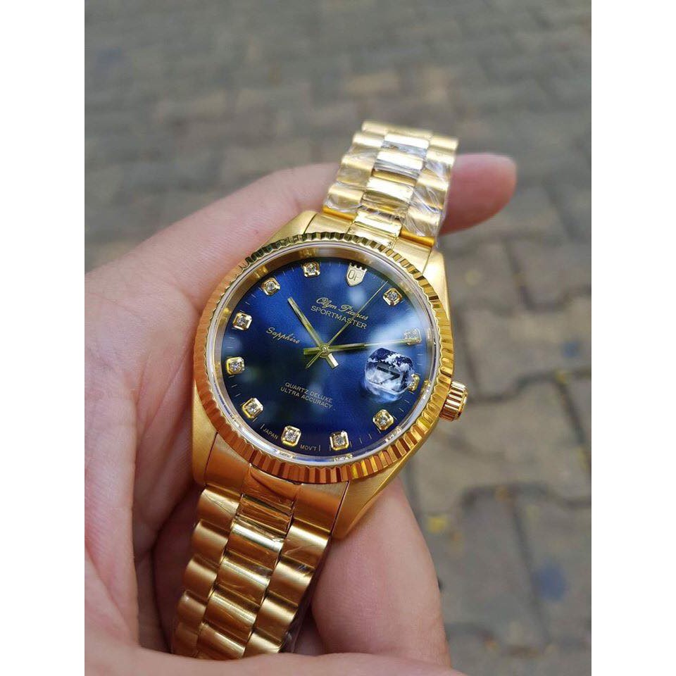 Đồng hồ nam mặt kính sapphire Olym Pianus OP89322 OP89322MK xanh