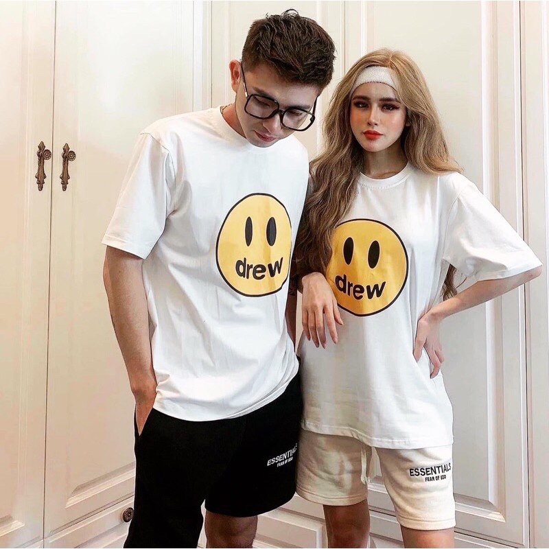 Áo thun tay lỡ DREW House Mặt cười , Áo thun unisex nam nữ form rộng oversize chất liệu Cotton | BigBuy360 - bigbuy360.vn