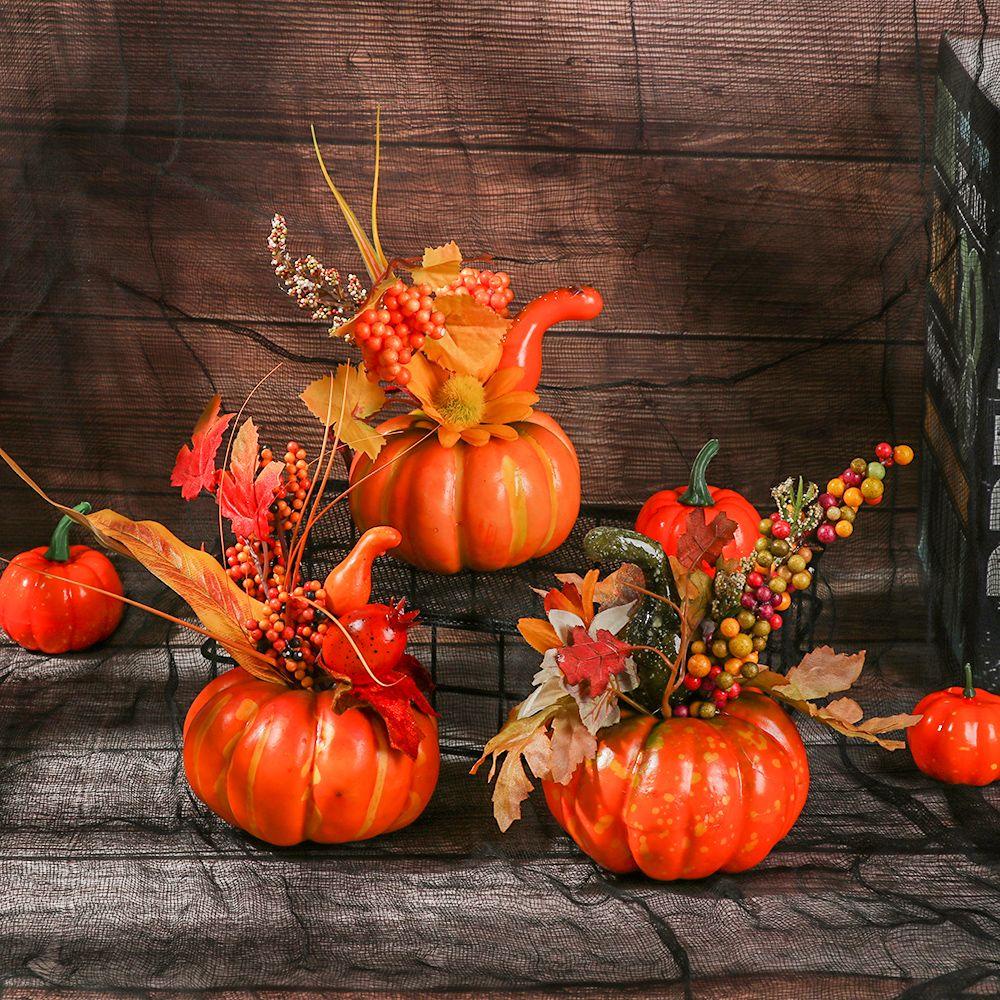 Trái Bí Ngô Giả Trang Trí Halloween
