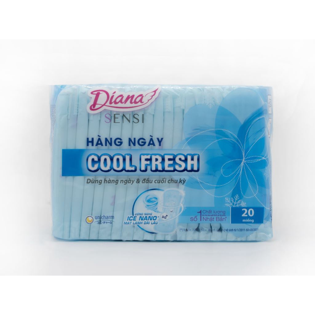 Combo 6 Gói Băng vệ sinh Sensi Cool Fresh Hàng Ngày Diana