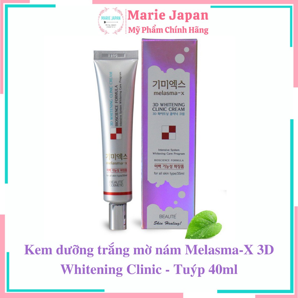 Kem dưỡng trắng mờ nám tàn nhang Melasma-X 3D Whitening Clinic