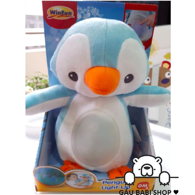FREE SHIP !!! Đồ chơi chim cánh cụt ru ngủ có đèn nhạc Winfun 0160 chính hãng