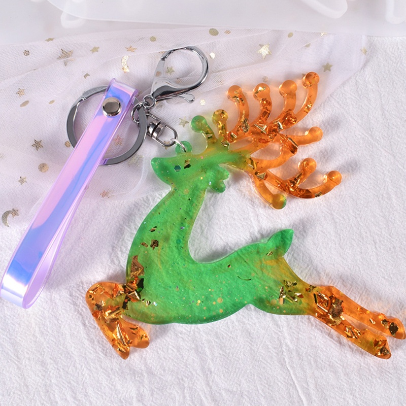 Blg Khuôn Làm Trang Sức Thủ Công Hình Tuần Lộc Giáng Sinh Bằng Nhựa Resin Dễ Tháo Gỡ Không