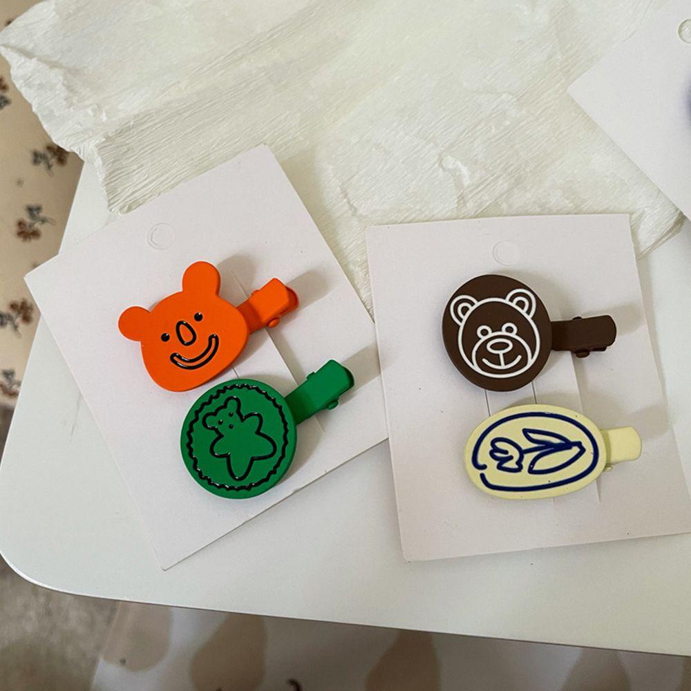 VANES1 Kẹp TóC HìNh Chú GấU Cherry Dễ Thương Cho Nữ