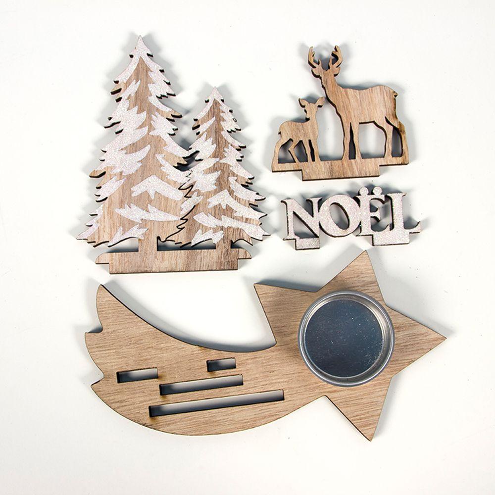 GOGOUP Phụ Kiện Trang Trí Giáng Sinh Hình Tuần Lộc Màu Trắng Và Đỏ DIY