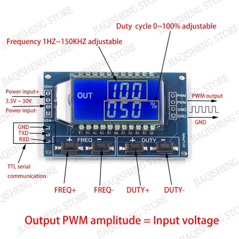 Mô Đun Điều Chỉnh Tần Số 1hz-150khz 3.3v-30v Pwm