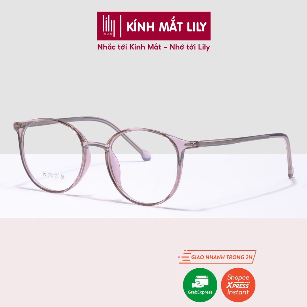 Gọng kính mắt cận thời trang thanh mảnh, nhựa dẻo phong cách Hàn Quốc Lilyeyewear 8250