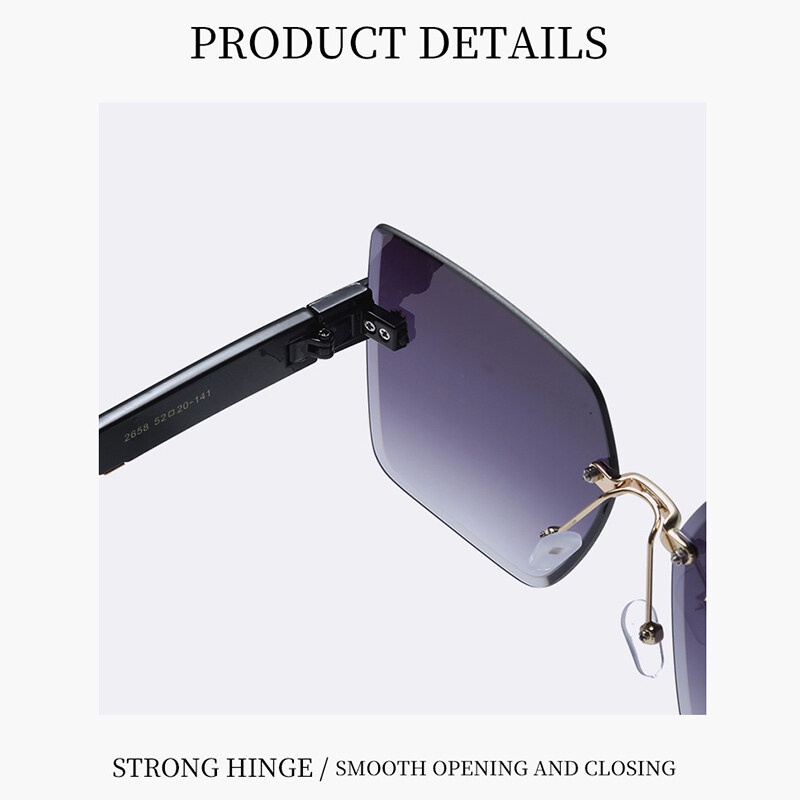 Kính Chống Nắng PTQ Không Viền Họa Tiết Chữ D Phong Cách Thời Trang 2022