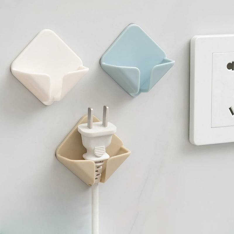 Móc treo phích cắm điện gắn tường không cần khoan lỗ sáng tạo đa năng tiện lợi cho nhà ở/văn phòng