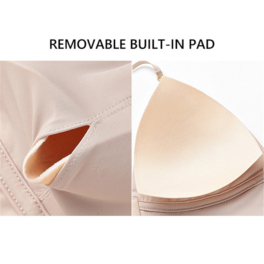 Áo ngực hở lưng không gọng chất liệu lụa lạnh thời trang mùa hè quyến rũ cho nữ