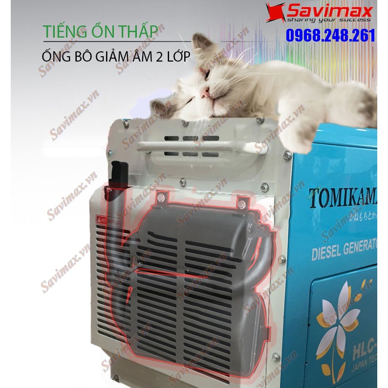 Máy phát điện 1 pha TOMIKAMA 5kw, model HLC - 6500 | WebRaoVat - webraovat.net.vn