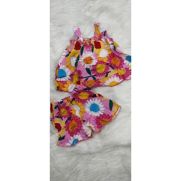 Bộ dây quần đùi vải lanh(tol)nhung cho bé gái