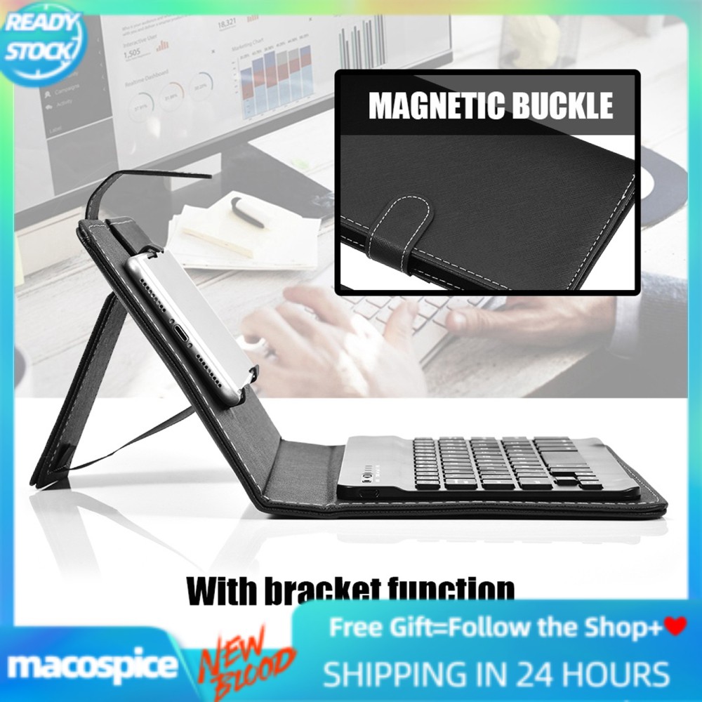 Bao Da Điện Thoại Bằng Da Pu Kèm Bàn Phím Bluetooth Macospice 7 '' Cho Hệ Điều Hành Android Và Ios | BigBuy360 - bigbuy360.vn