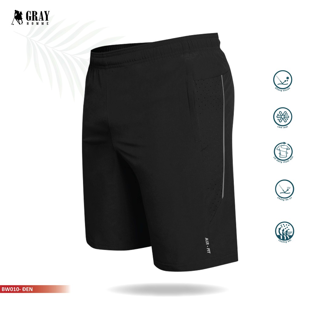Quần Short Gió Thể Thao Nam Trẻ Trung Hè 2021 GrayHomme BW010 | BigBuy360 - bigbuy360.vn