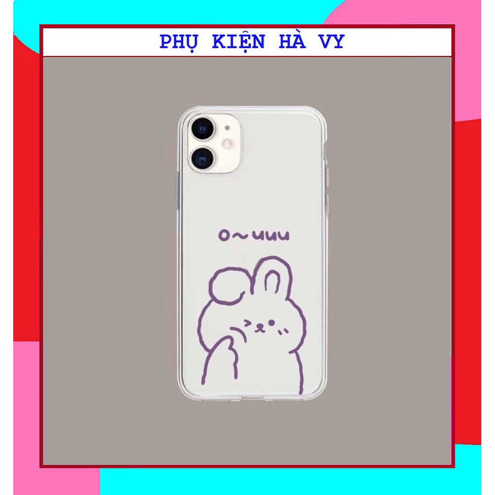 Ốp lưng hình thỏ cute viền trong chống ố 5/5s/6/6plus/6s/6splus/7/7plus/8/8plus/x/xs/11/12/pro/max