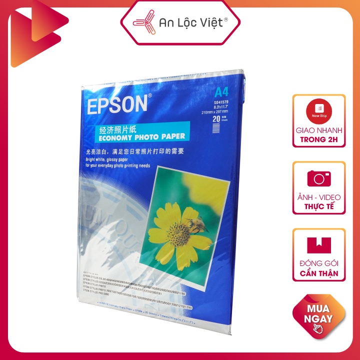 Giấy in ảnh – giấy in màu EPSON A4 130gsm,230gsm