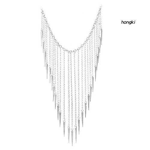 vòng cổ Dáng Dài Phối Đinh Tán Thời Trang Cá Tính Cho Nữ