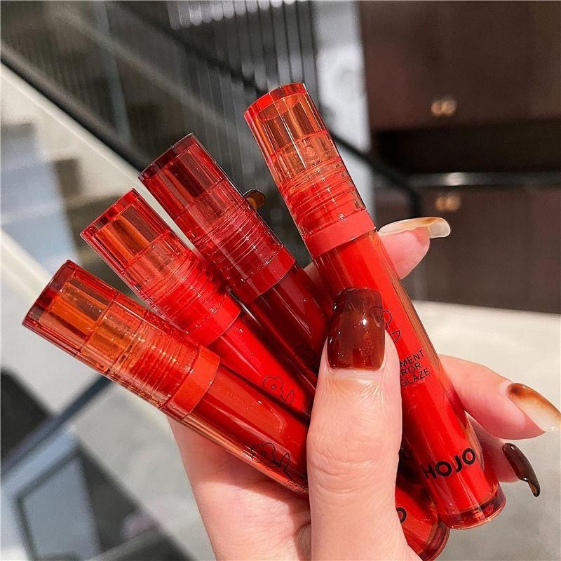 Son Kem Tint Lì HOJO Hoa Đỏ Trong Suốt Sang Chảnh Không Dính Cốc Lâu Trôi Son Tint Lì HOJO LIPGLOSS Nội Địa Trung Hot