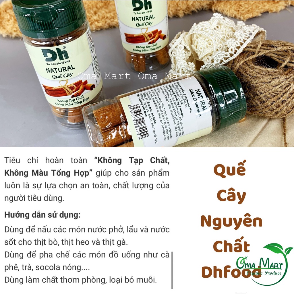 Quế cây nguyên chất  DH Foods 20gr