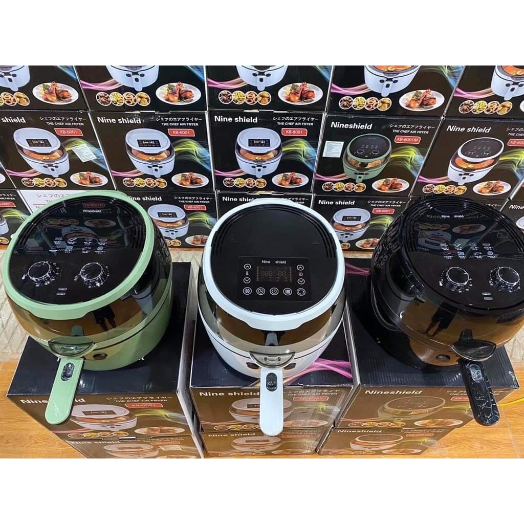 NỒI CHIÊN KHÔNG DẦU NINE SHIELD 8l NHẬP KHẨU CHÍNH HÃNG SIÊU TO KHỔNG LỒ