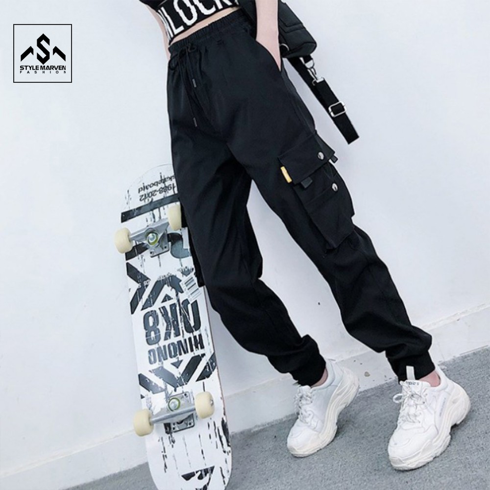 Quần jogger nữ basic STYLE MARVEN phối túi hộp vải kaki co giãn - QUAN SM019V1